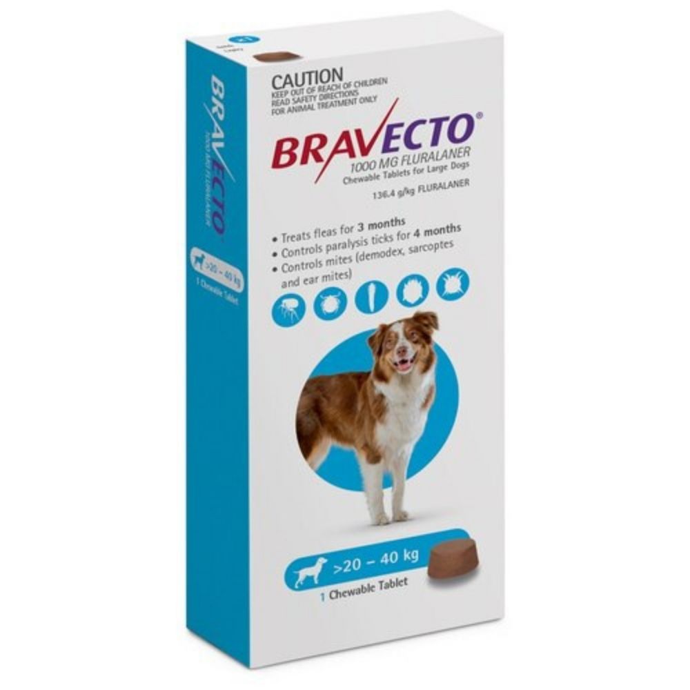 ontwerp tempo trimmen Bravecto hond 20 - 40 kg - Dr pet